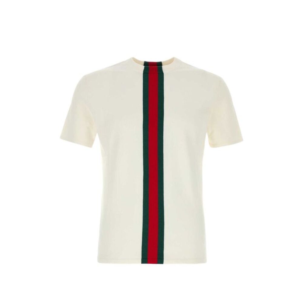 Gucci Men Web Detail Cotton T-Shirt